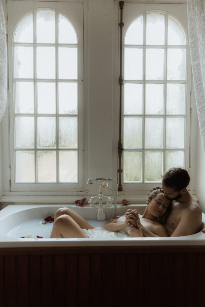 couple dans un bain