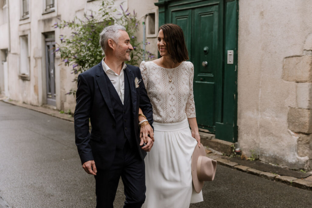 Couple dans les rues de Nantes