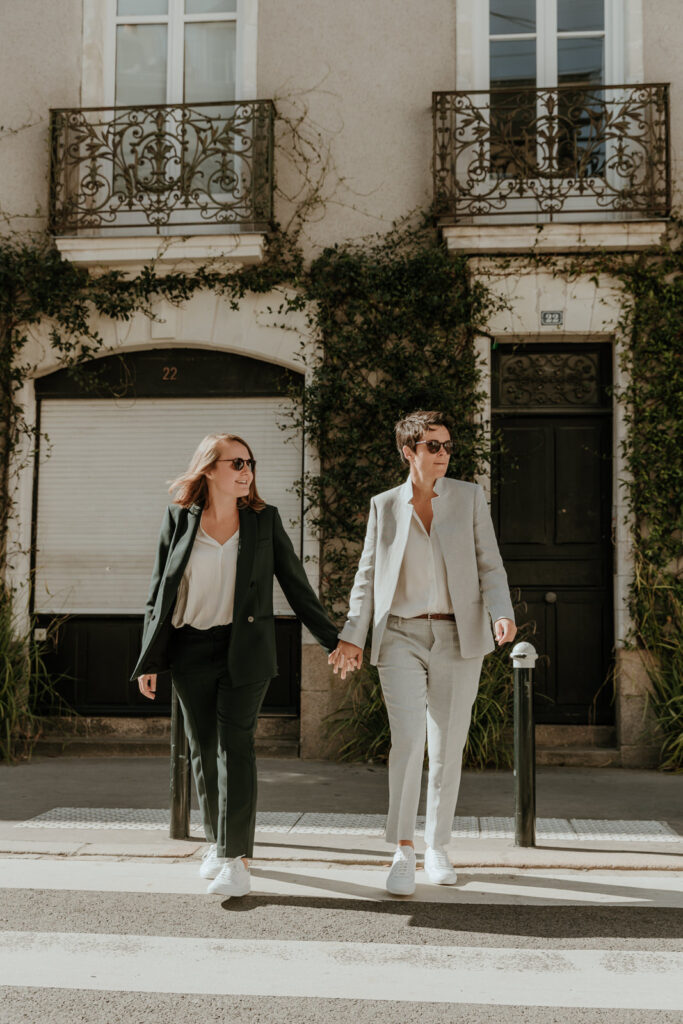 Couple dans les rues de Nantes